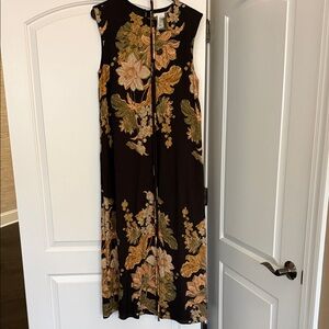 Entro Black Dress with Floral Design NWT Size small